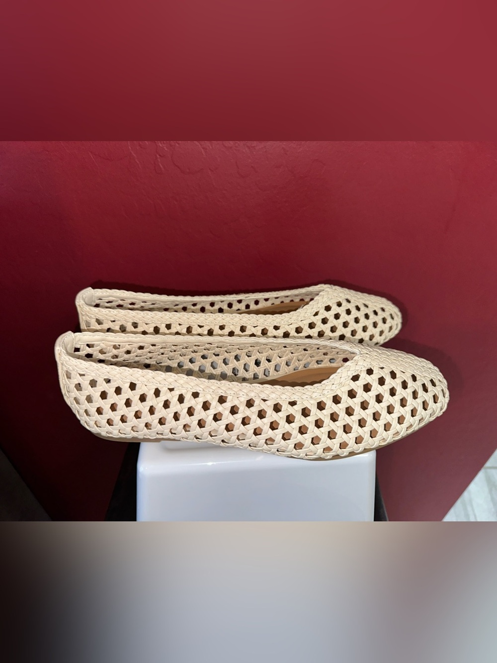 Universal Thread Woven Cream Ballet Flats